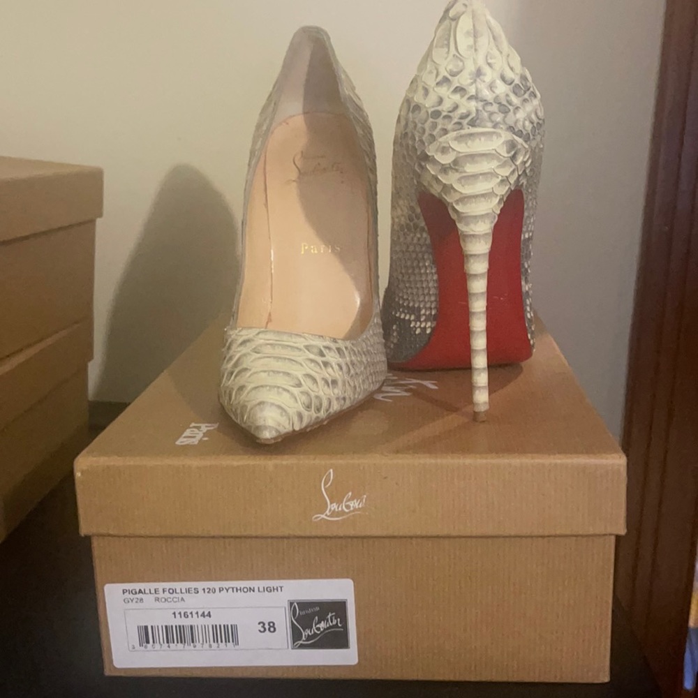 Pigalle follies 120 python light size 38 used with box